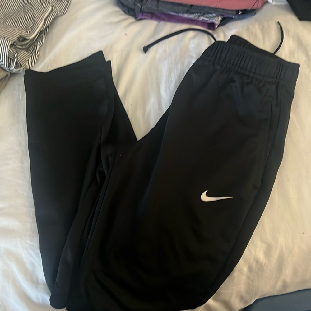 mens Med Nike straight black light pants